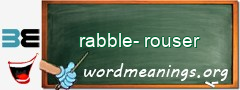 WordMeaning blackboard for rabble-rouser